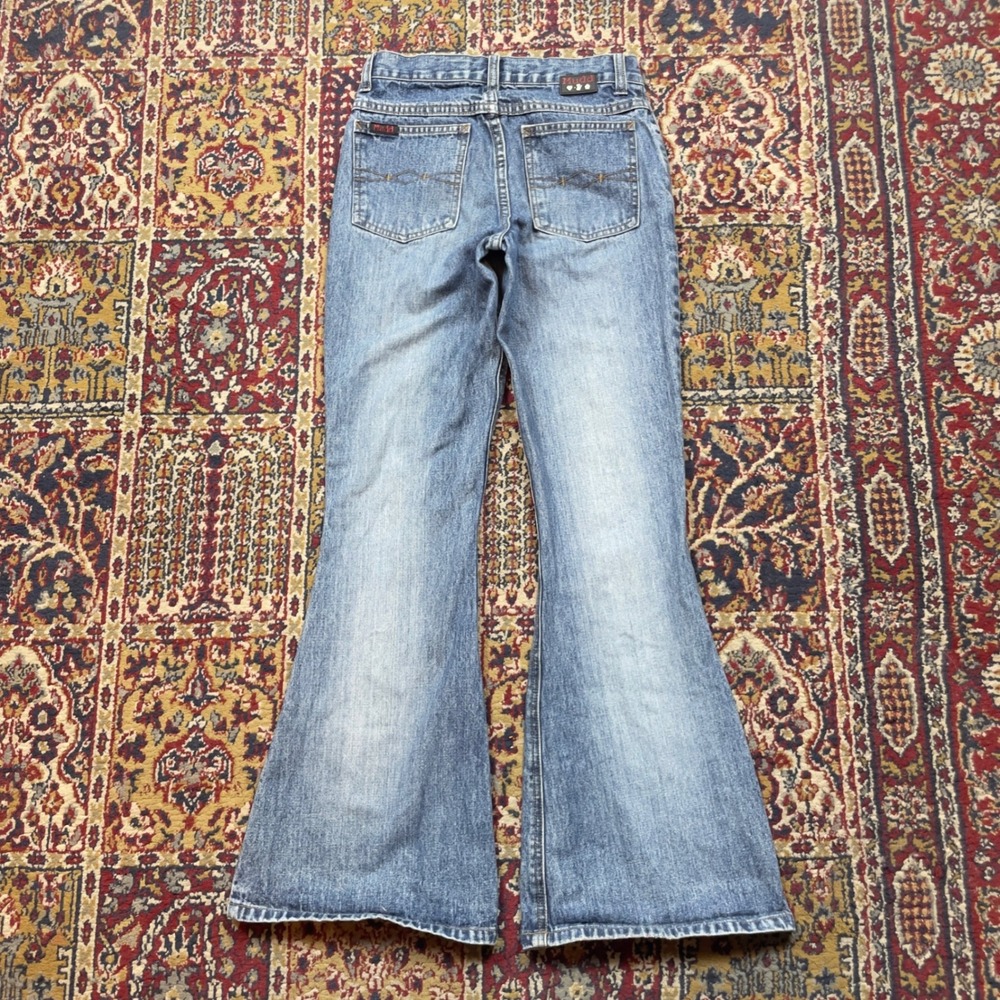 Mudd Yo Jeans‎ Women's Blue Flare Bell Bottom Denim Jeans Size 1 faded button